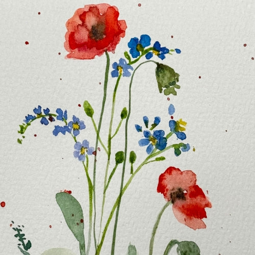 Poppy Flowers Note Card