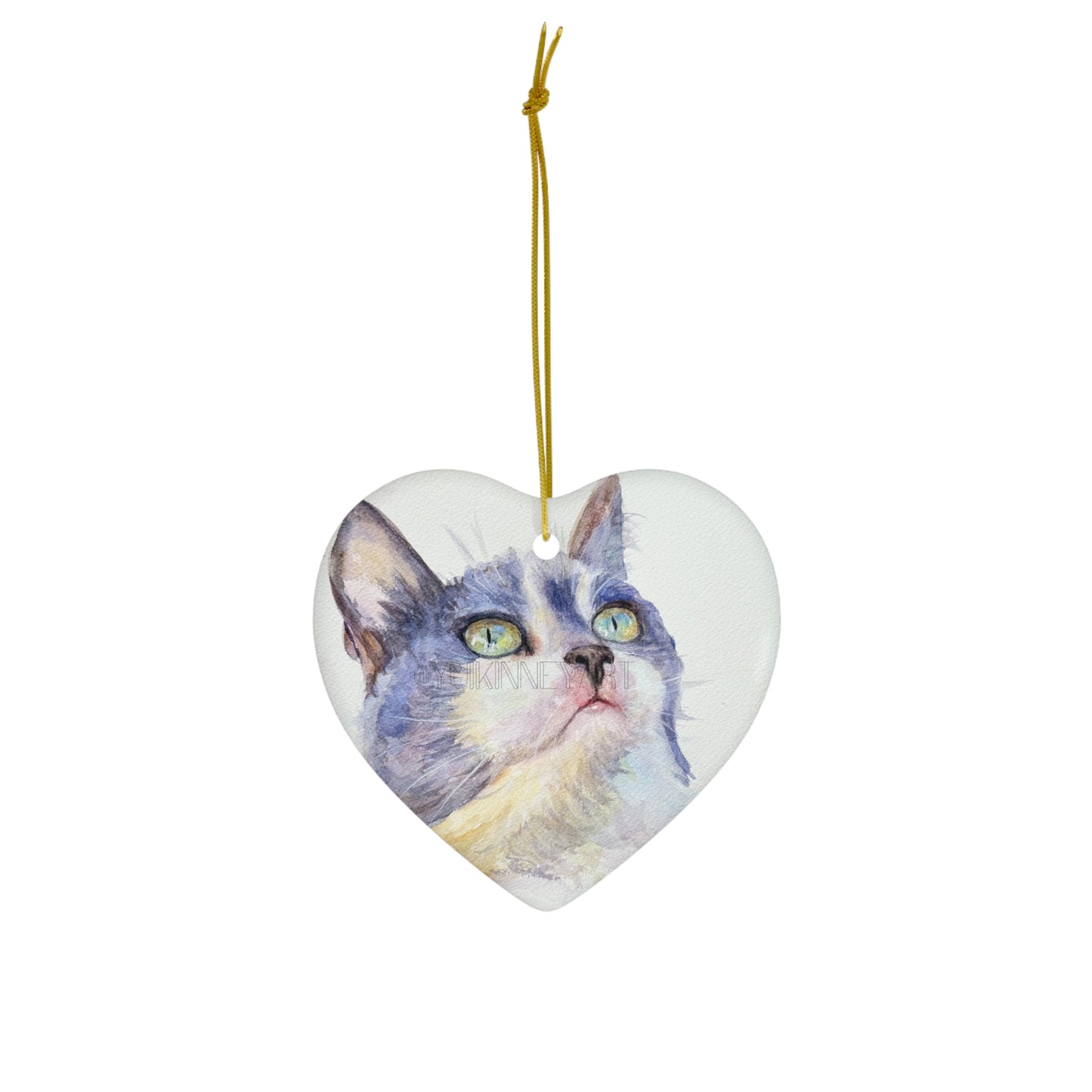 GRAY CAT ORNAMENTs