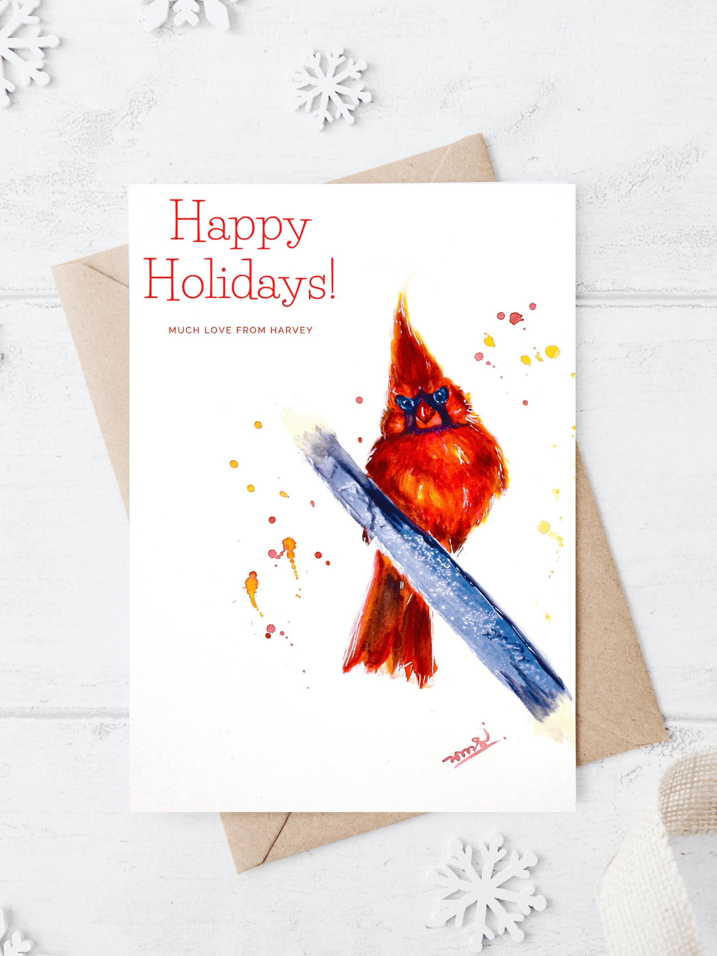 Holiday greeting card - Essence of the art by Yui & Bow
