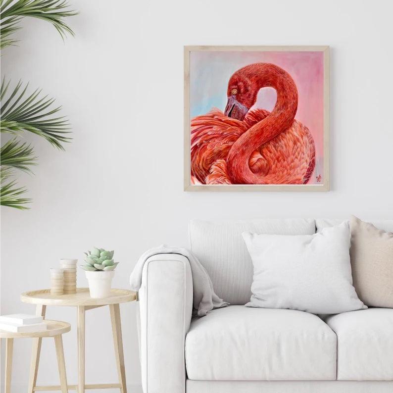 Infinity Red Flamingo Original Artwork - Yuiart