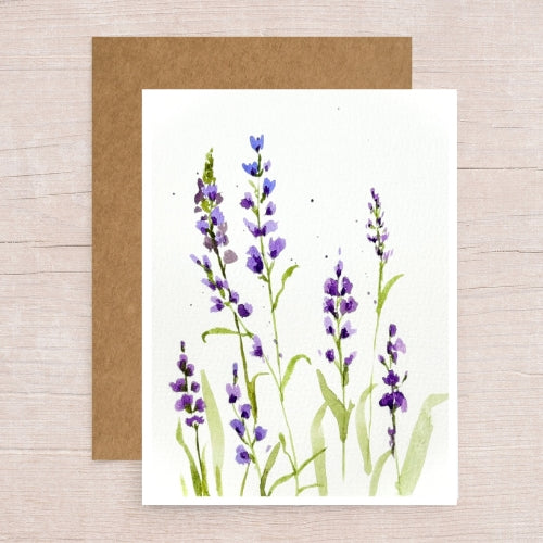 Lavender Flower Note Card