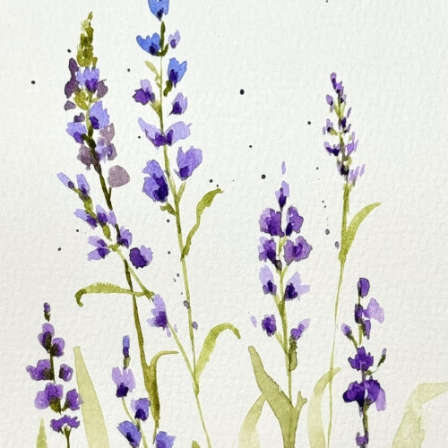 Lavender Flower Note Card