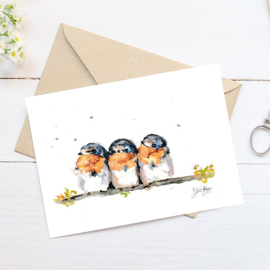 Baby Sparrow greeting card