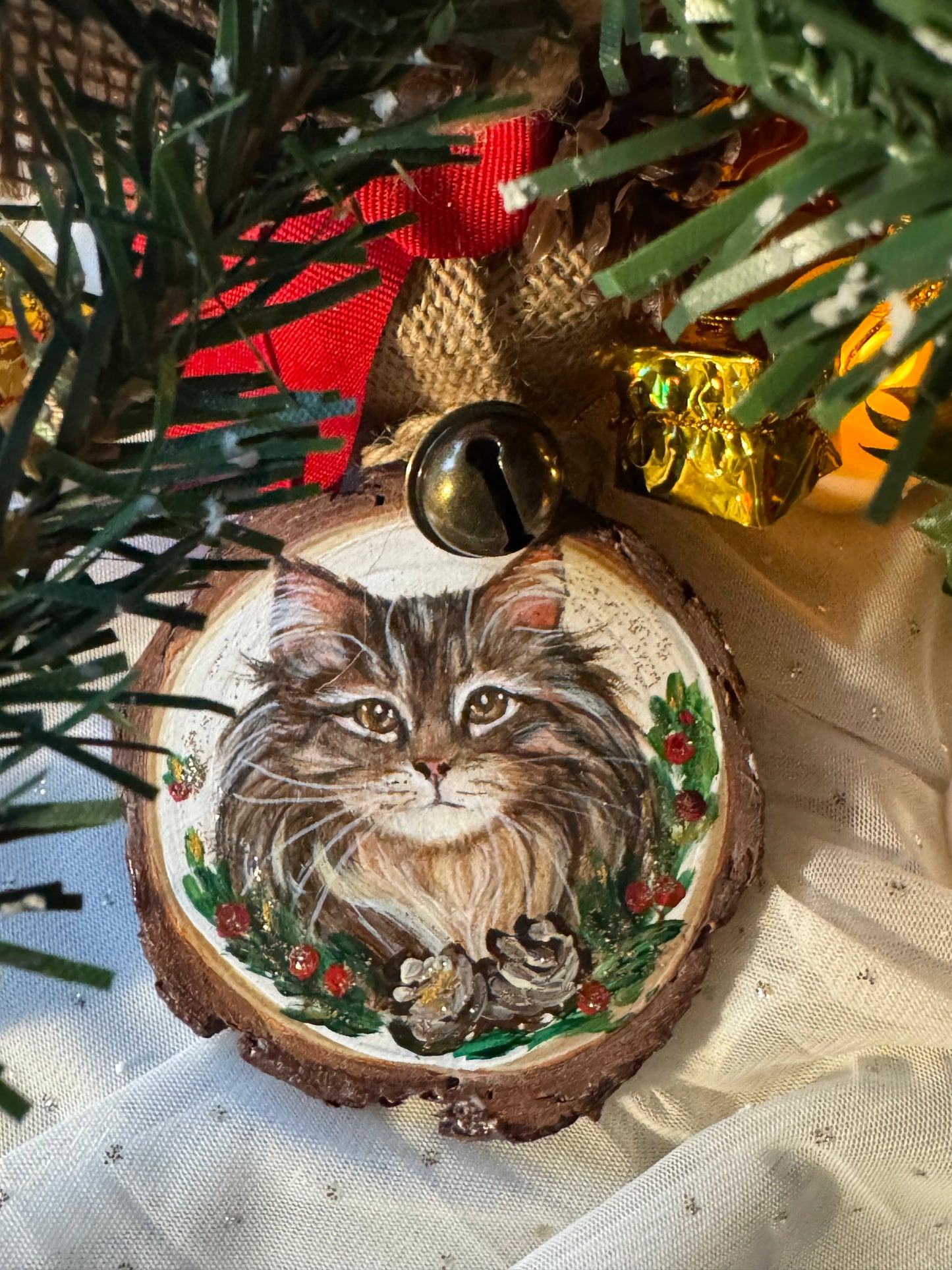 Maincoon Kitten ornaments (Jingel Bell)