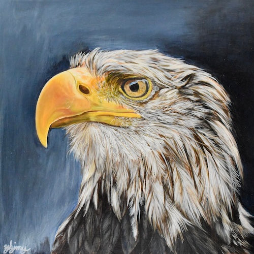 Eagle portrait painting