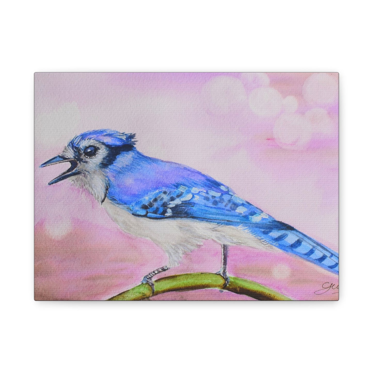 Blue Jay Art Canvas Wall Decor - Vibrant Bird Painting for Nature Lovers - Yuiart