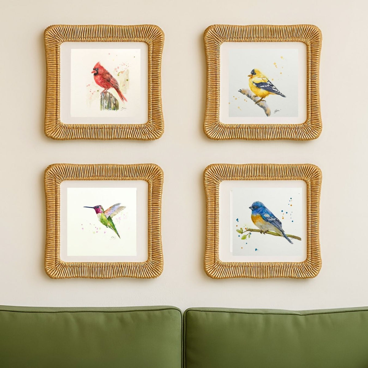 Cardinal Bird Watercolor Art Print | Yui Art - Yuiart