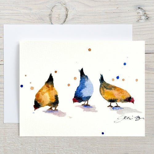 Chicken Barn animal friends Note Card - Yuiart