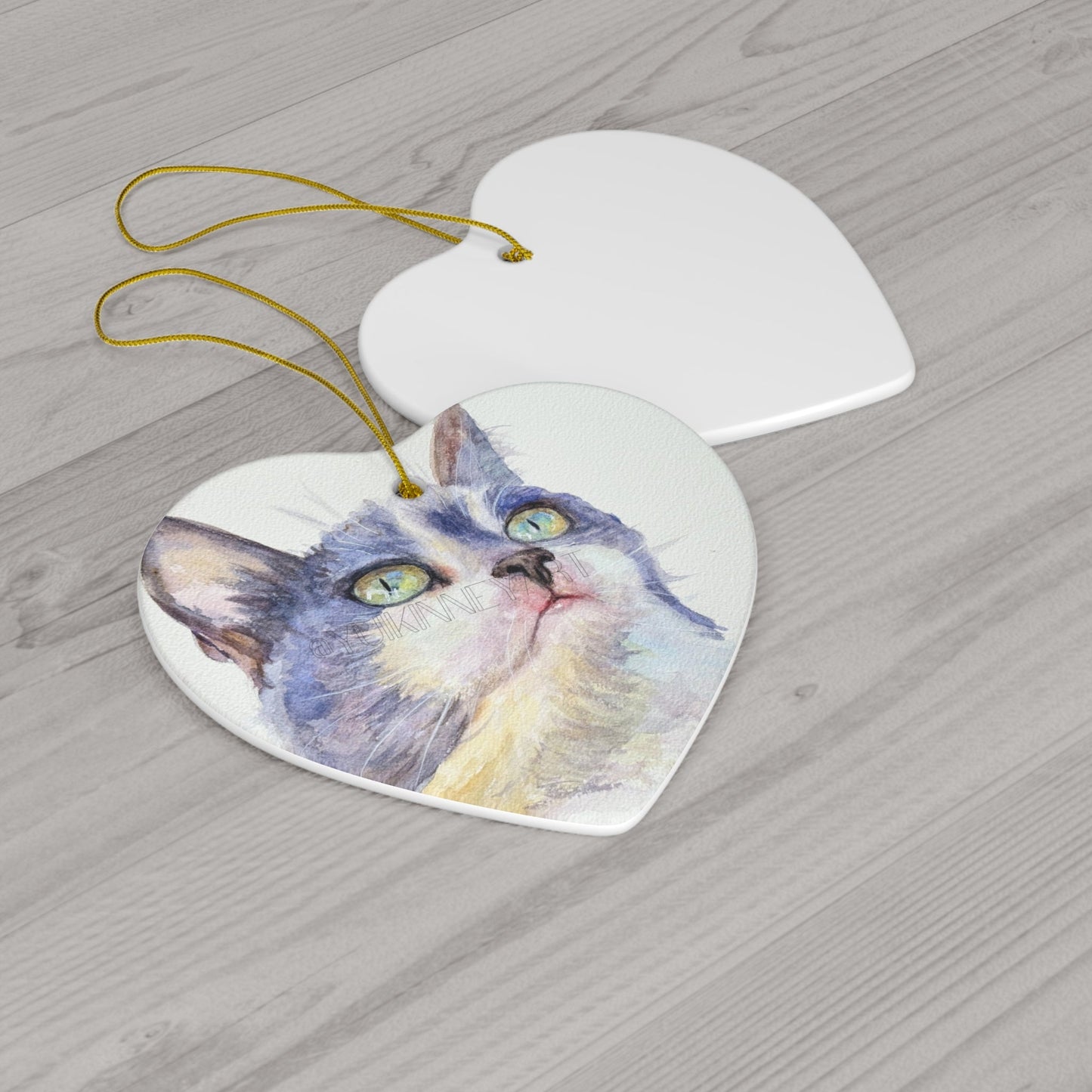 GRAY CAT ORNAMENTs - Yuiart