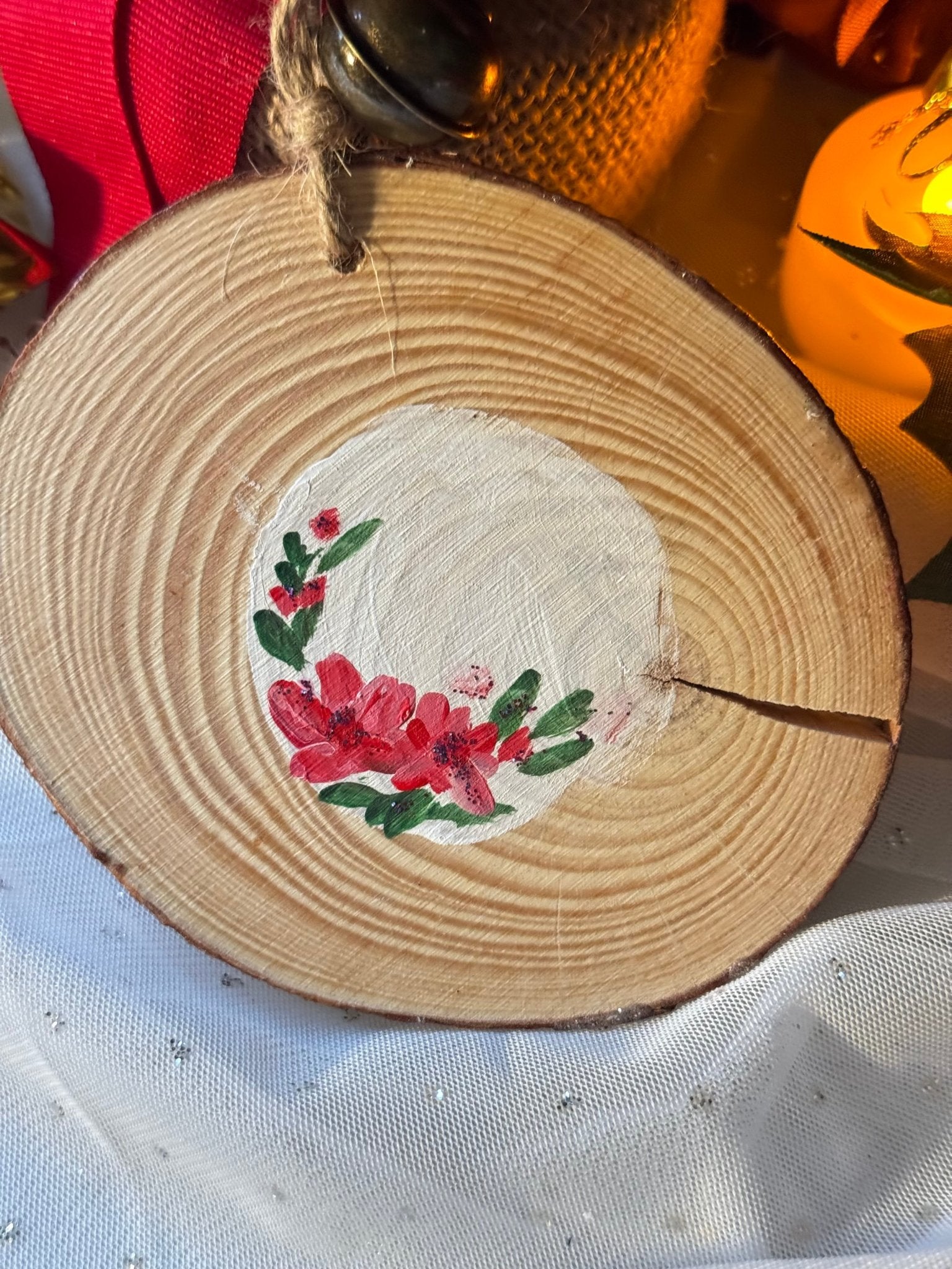 Hand Painted Persian Cat Ornament - Unique Wood Christmas Decoration | Yuiart - Yuiart