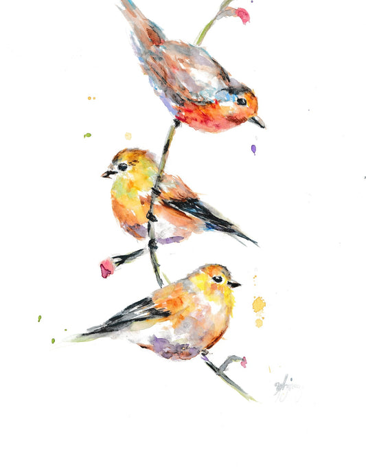 Hanging 3 Birds - Yuiart