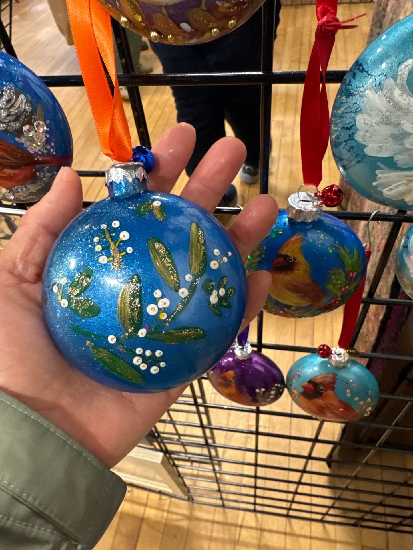 Love cardinal glass ornaments - Yuiart