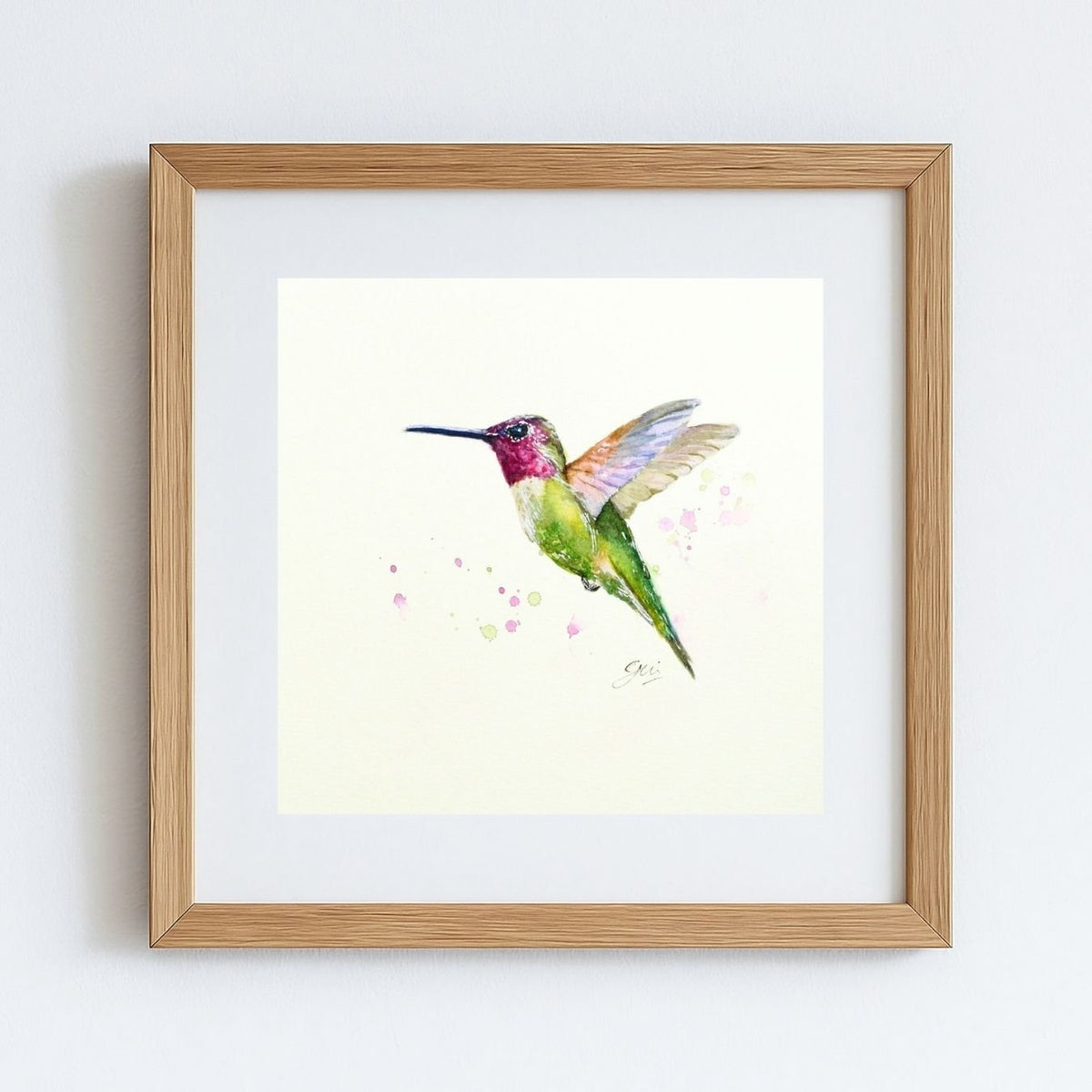 Ruby Throated Hummingbird Art Print | Yui Art - Yuiart