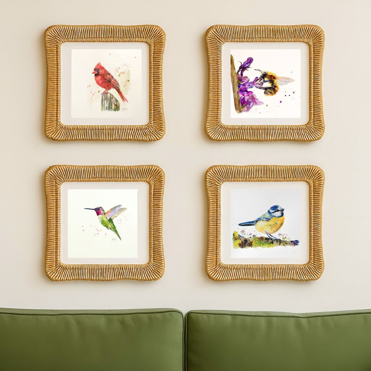Ruby Throated Hummingbird Art Print | Yui Art - Yuiart