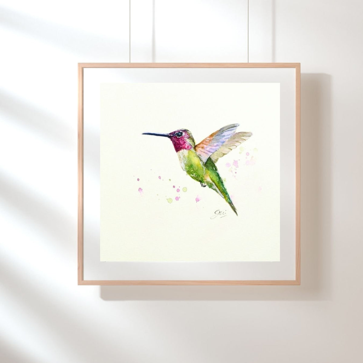 Ruby Throated Hummingbird Art Print | Yui Art - Yuiart