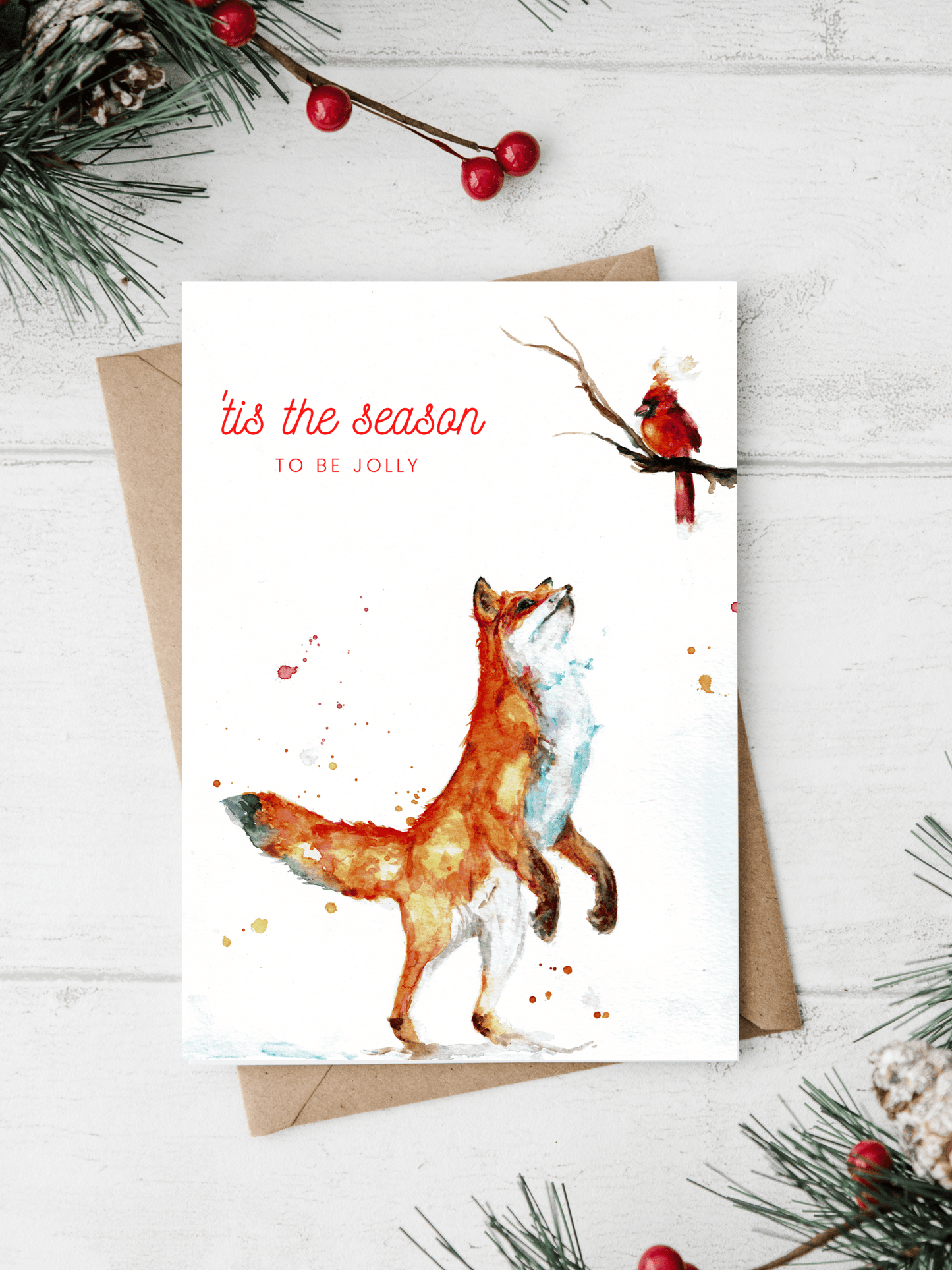 Holiday greeting card - it's the season - Essence of the art by Yui & Bow