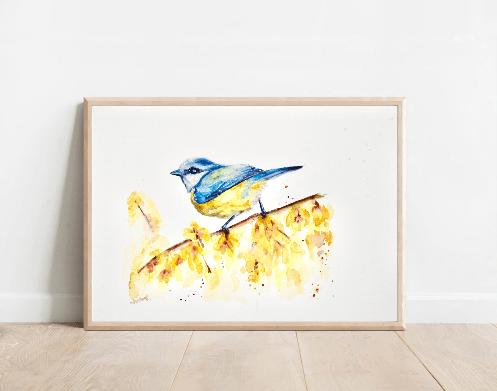 Blue Tit Water Color Art Prints - NO FADE GUARANTEE - Yuiart