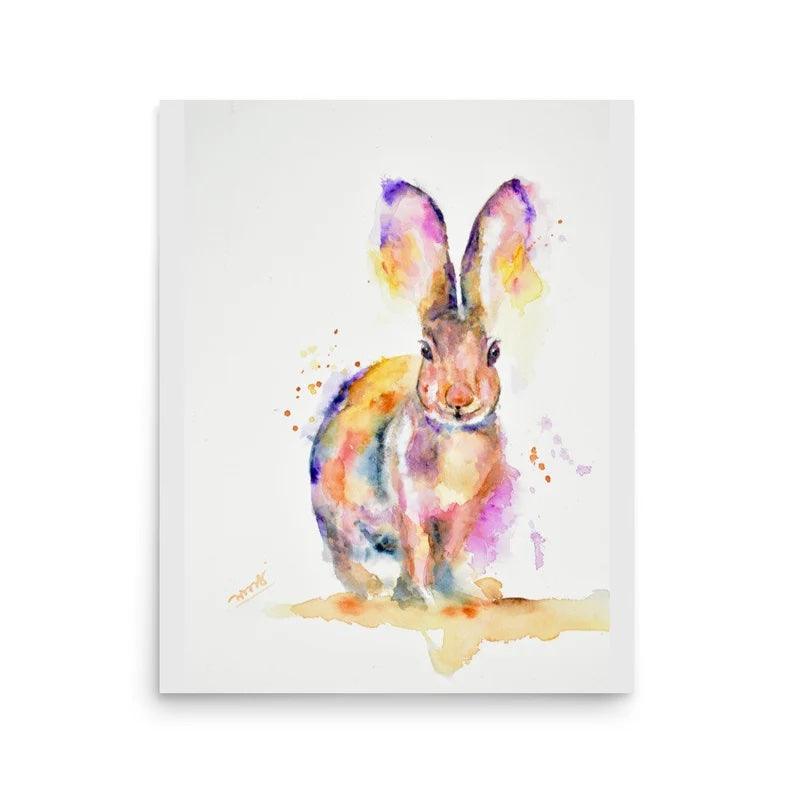 Colorful Bunny Watercolor Art NO FADE GUARANTEE - Yuiart