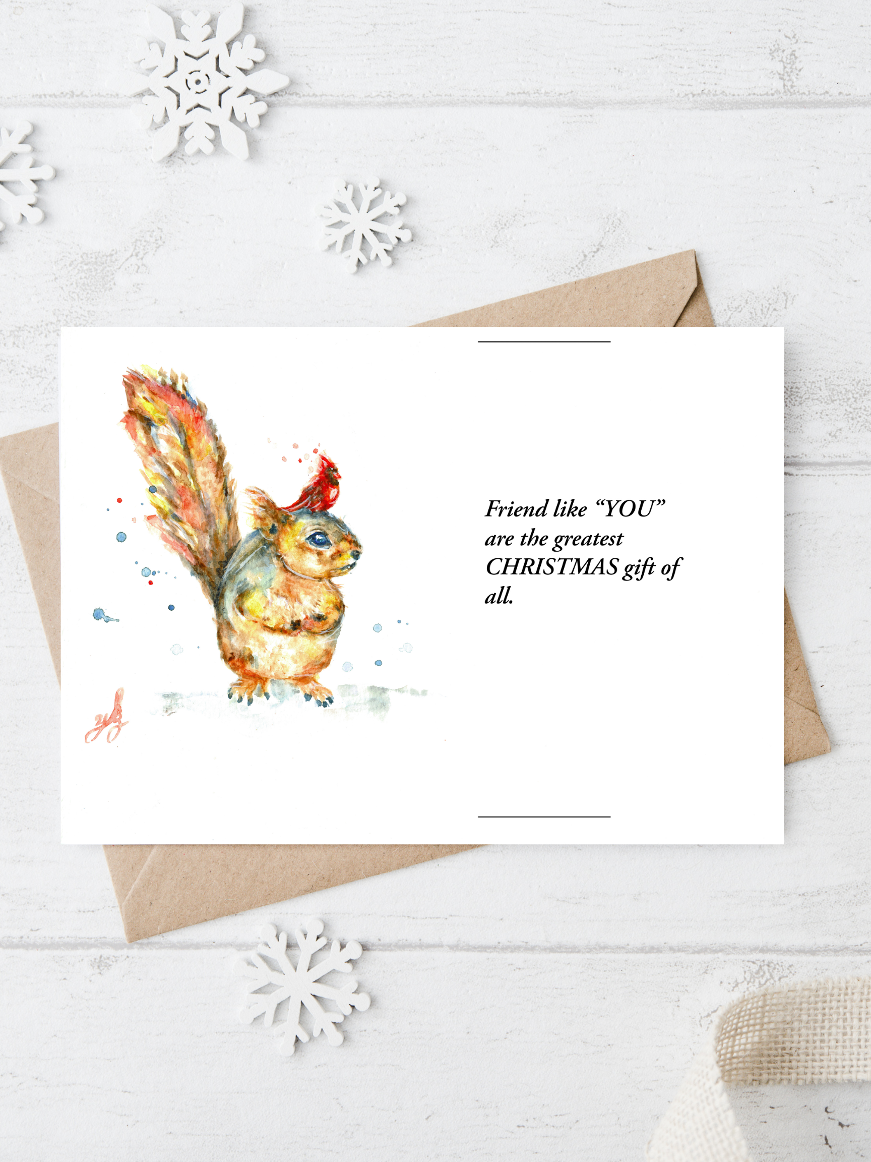 Holiday greeting card - Essence of the art by Yui & Bow