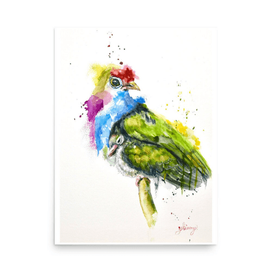 Mom and Baby Bird - Yuiart