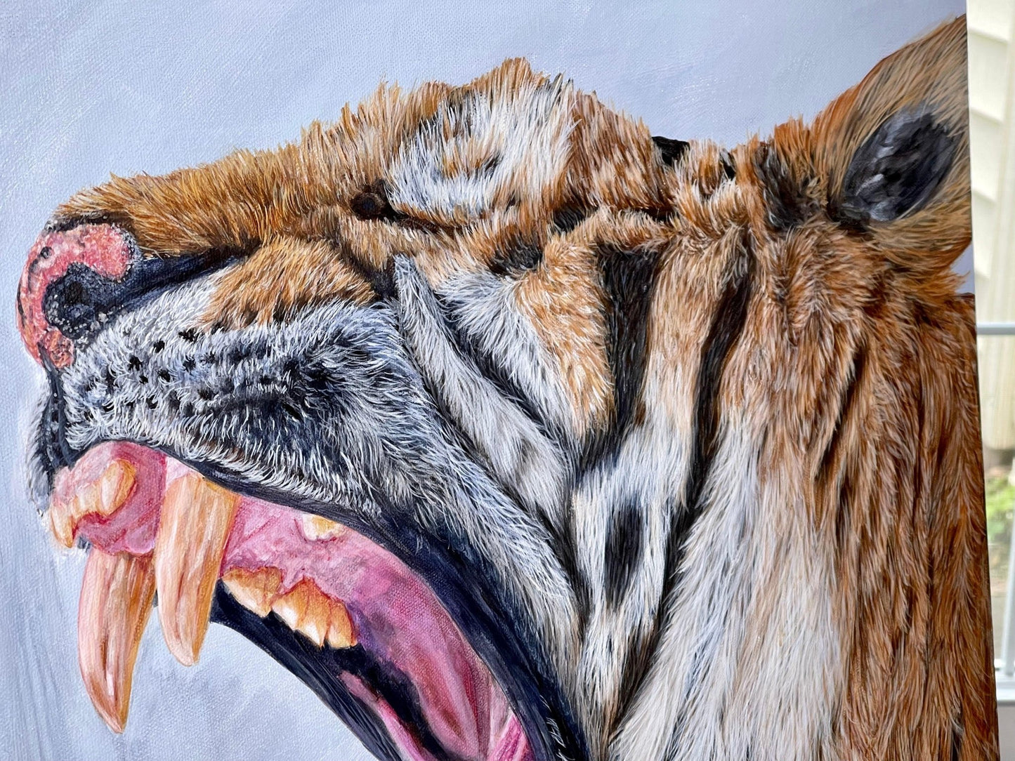 Roaring Charm Acrylic Painting on Canvas - Yuiart