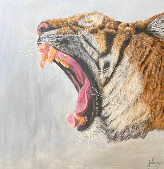 Roaring Charm Acrylic Painting on Canvas - Yuiart